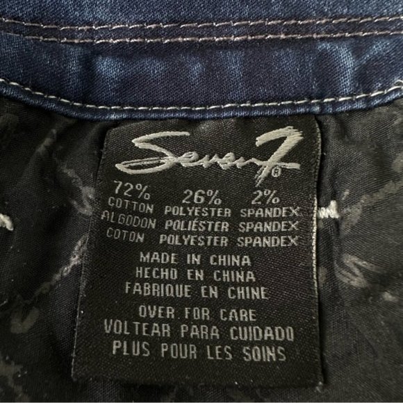 SEVEN7 Rocker Slim Bootcut Embellished Jeans 14 - Picture 10 of 12